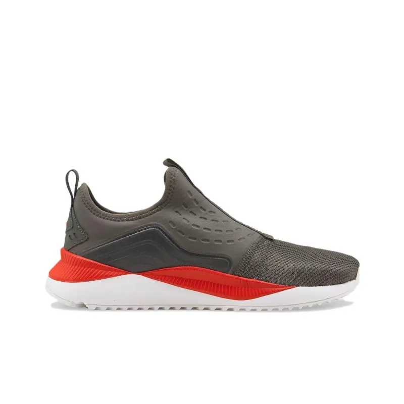PUMA Pacer Future Slip-on Low-Top Running Shoes Men's Green Orange-1