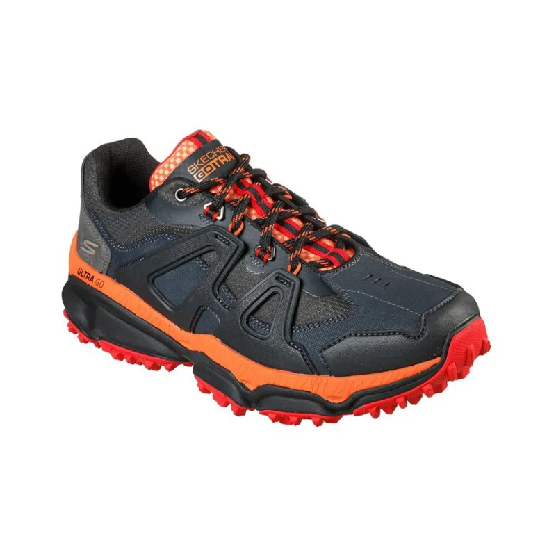 Skechers GO RUN Cushioned Anti-Slip Wear-Resistant And Water-Resistant Low-Top Casual Running Shoes Men's Black Orange-2