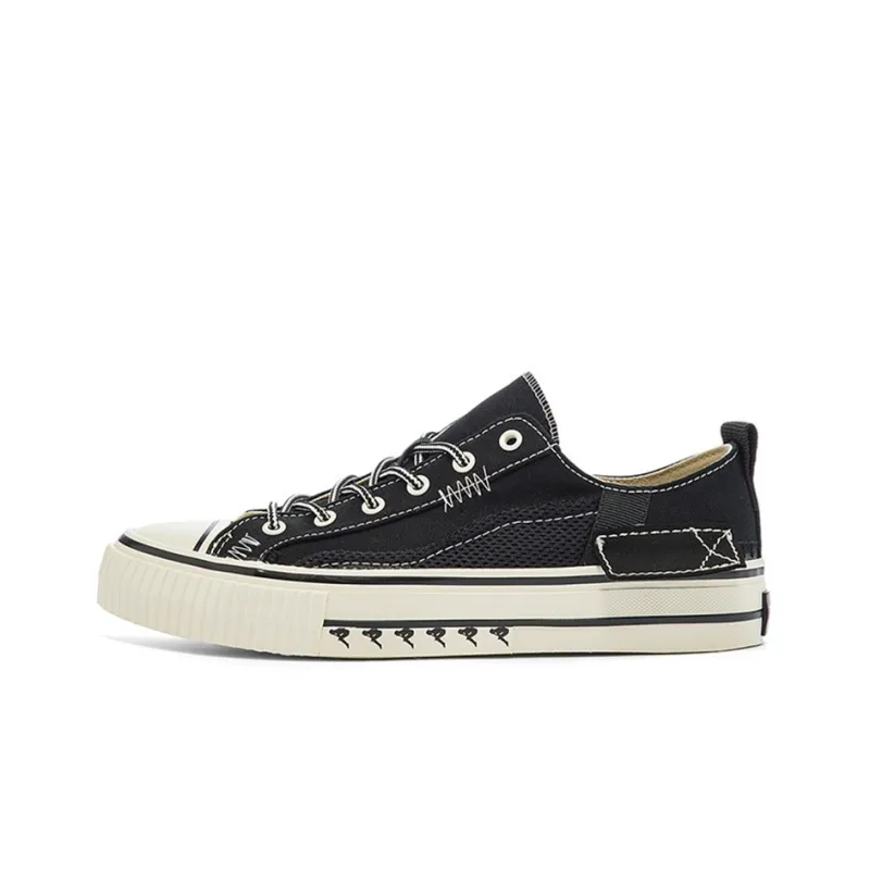Kappa Lightweight And Breathable Low-Top Skateboard Shoes Unisex Black-0