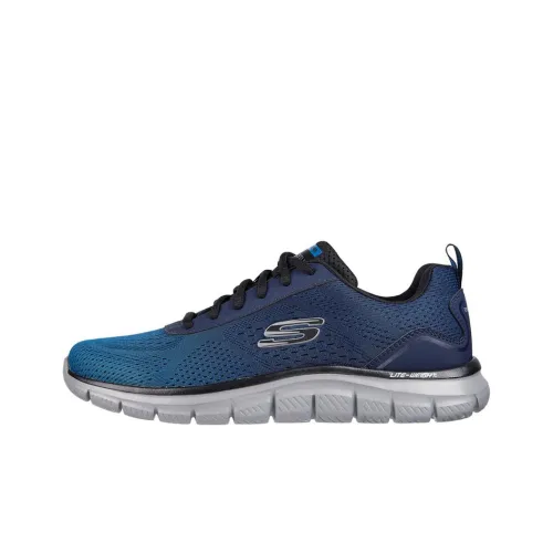 Skechers Track Casual Shoes Men Low-Top Blue