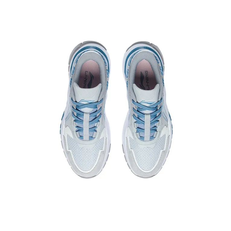 LiNing Shock Absorbers Slip Resistant, Abrasion Resistant, Breathable Low Top Sports Casual Shoes Men's Blue Gray-3