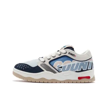 LiNing CF Tracing The One Anti Slip Wear Resistant Low Top Skateboard Shoes Men's White Blue