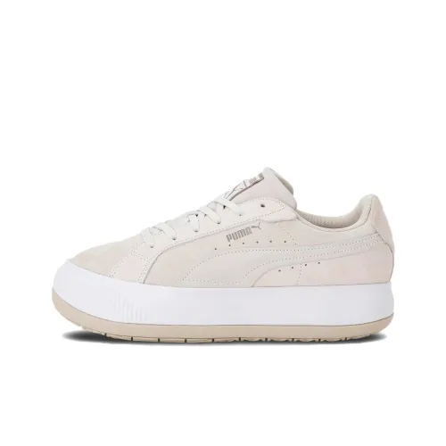 PUMA Suede Skateboard Shoes Women's Low-Top Cream