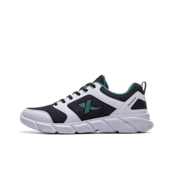 XTEP Breathable Lightweight Low Top Running Shoes Men's White Black Green