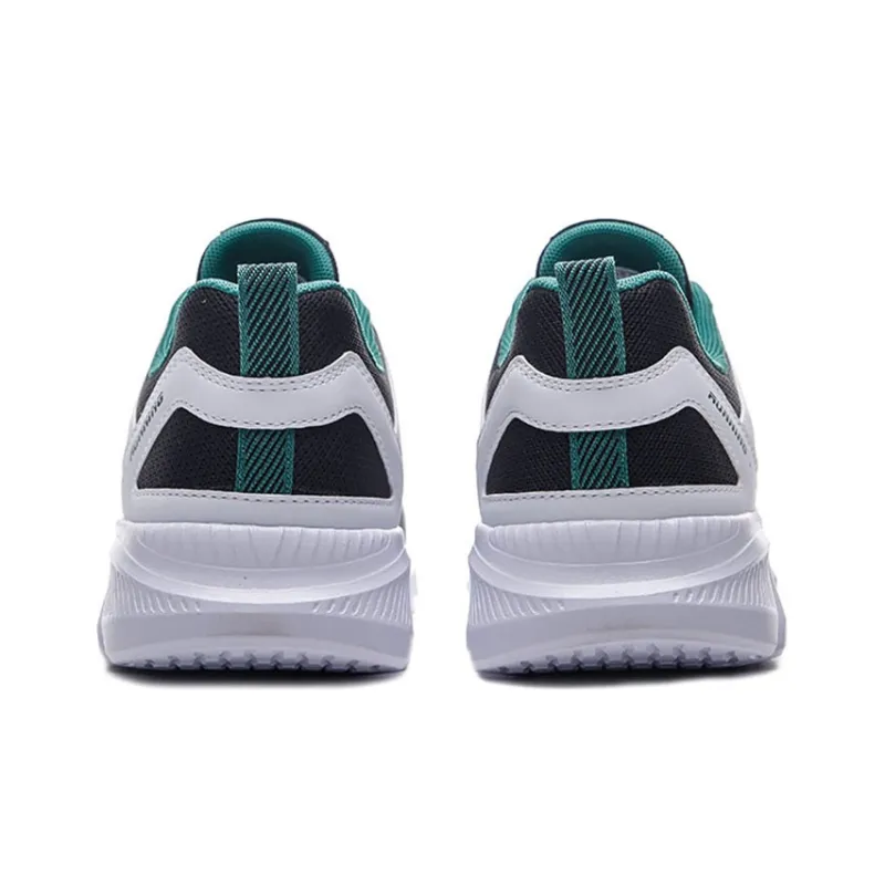 XTEP Breathable Lightweight Low Top Running Shoes Men's White Black Green-4