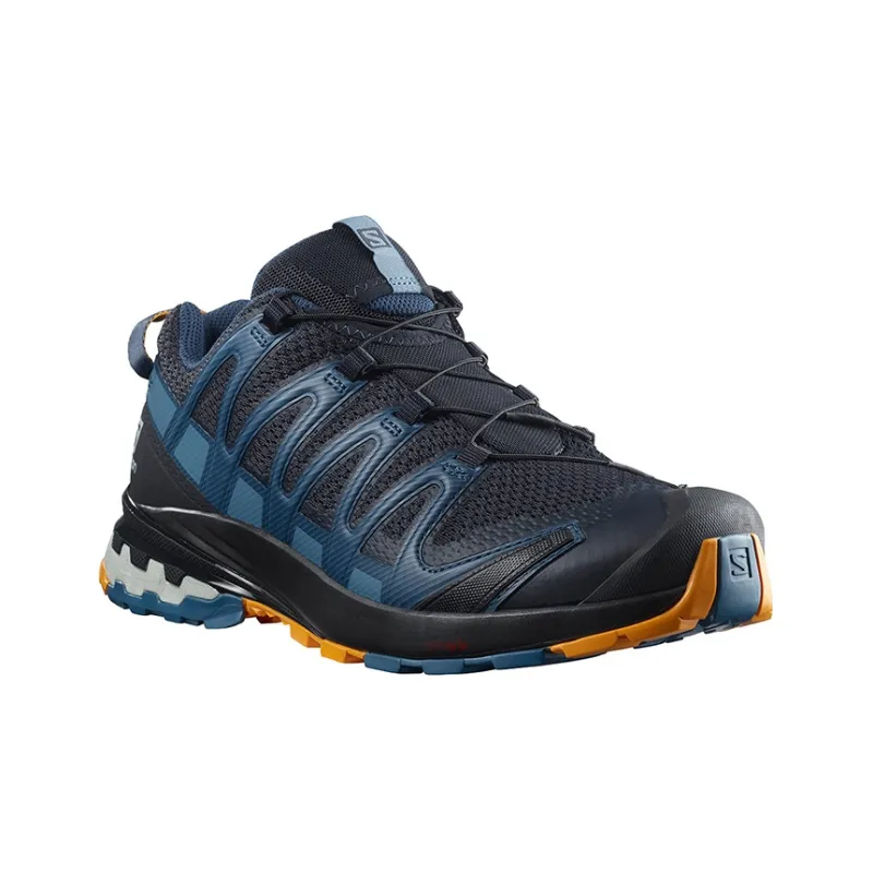 SALOMON XA Pro 3D V8 Wear-Resistant Low-Top Trekking Shoes Men's Black Blue-1