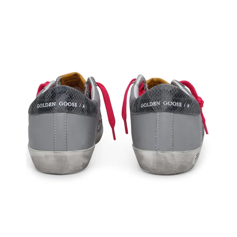 Golden Goose Super Star Stylish Skateboarding Shoes Women's Silver Distressed Style-2
