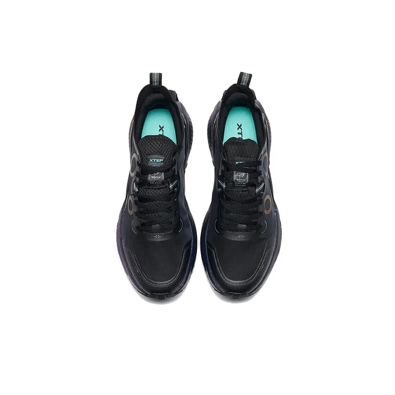 XTEP Star X Mecha Anti Slip And Wear Resistant Breathable Low Top Sports Casual Shoes Men's Black Green-2