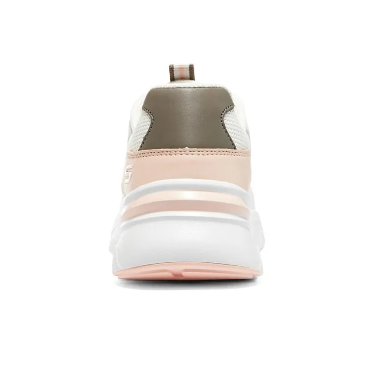 Skechers BOBS BAMINA Cushioning Anti Slip And Wear Resistant Low Top Casual Shoes Women's White Pink-3