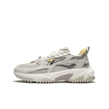 LiNing Cross River Rebound Cushioning Anti Slip And Wear Resistant Low Top Sports Casual Shoes Men's Oat Gray