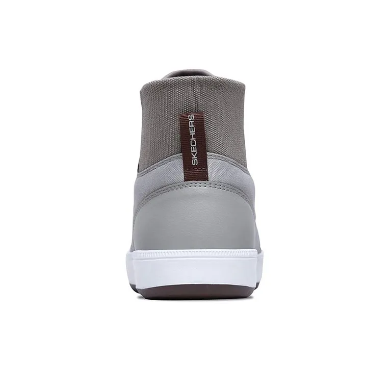 Skechers ON THE GO Anti-Slip Wear-Resistant Mid-Top Skateboard Shoes Men's Khaki-3