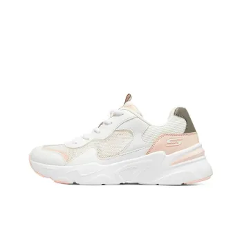 Skechers BOBS BAMINA Cushioning Anti Slip And Wear Resistant Low Top Casual Shoes Women's White Pink