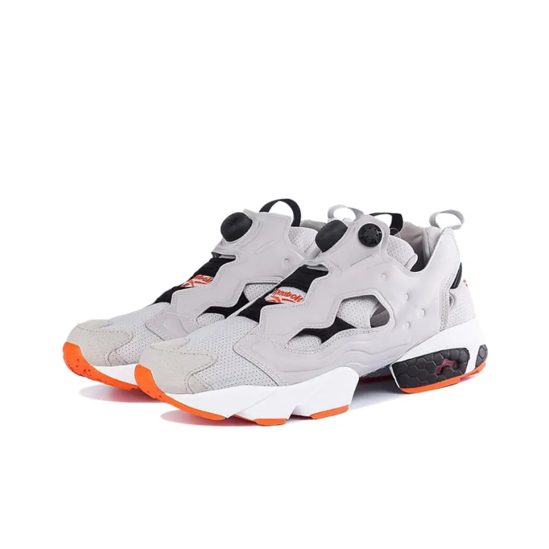 Reebok Instapump Fury OG Wear-Resistant Low-Top Running Shoes Men's Gray Orange-2