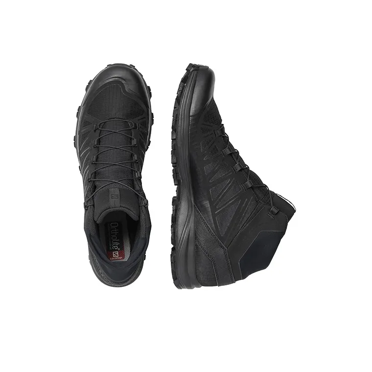 SALOMON Abrasion Resistant Mid Top Trekking Shoes Men's Black-2