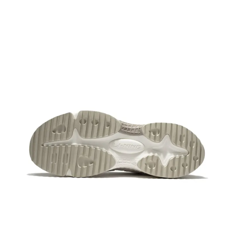 LiNing Cross River Rebound Cushioning Anti Slip And Wear Resistant Low Top Sports Casual Shoes Men's Oat Gray-4