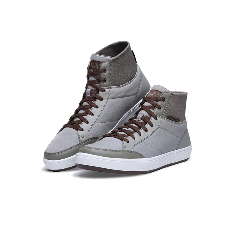 Skechers ON THE GO Anti-Slip Wear-Resistant Mid-Top Skateboard Shoes Men's Khaki-2
