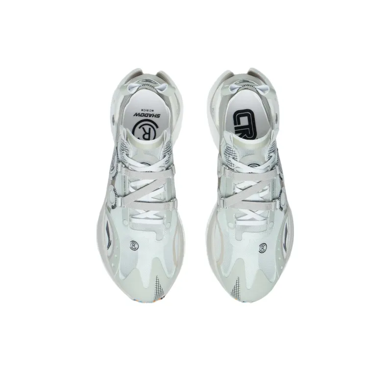 LiNing Jueying CRC Running Shoes Men Low Top Frost White/Silver Fish Gray-2