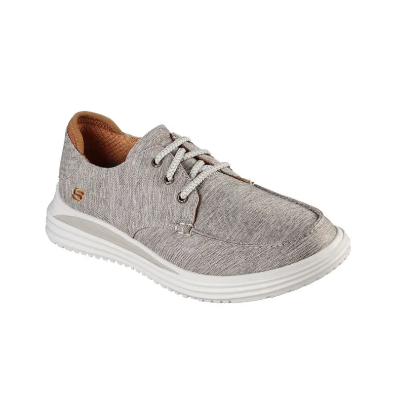 Skechers Proven Ralenzo Cushioning Anti-Slip And Wear-Resistant Low-Top Casual Shoes Men's Taupe-2
