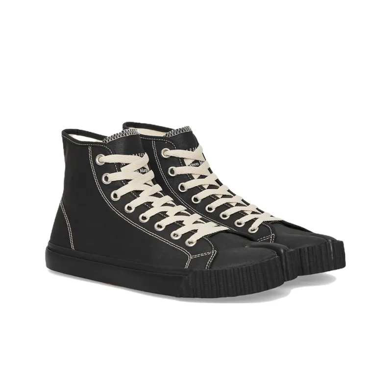 Maison Margiela Tabi High Top Skateboard Shoes Men's Black-2