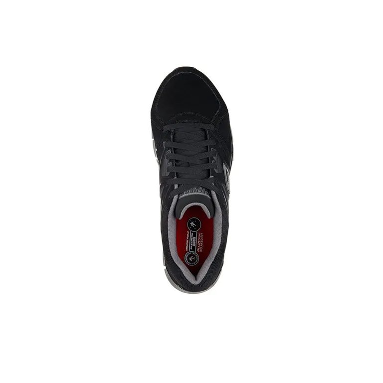 Skechers Synergy Cushioning Anti-Slip And Wear-Resistant Low-Top Casual Shoes Men's Black-3