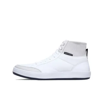 Skechers ON THE GO Go Vulc 2 Anti-Slip Wear-Resistant Mid-Top Skateboard Shoes Men's White Blue