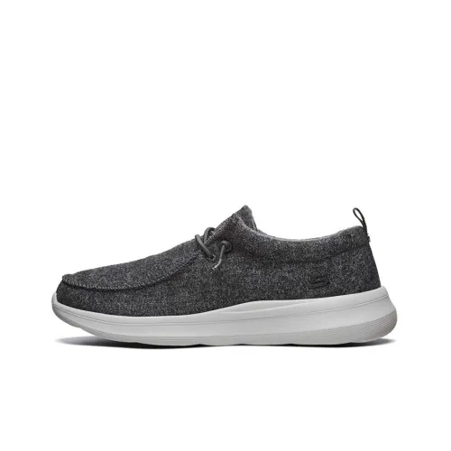 Skechers Delson 2.0 Casual Shoes Men Low-Top Charcoal Gray