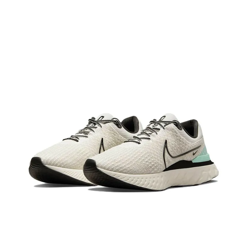 Nike React Infinity Run Flyknit 3 Phantom Black Mint-2