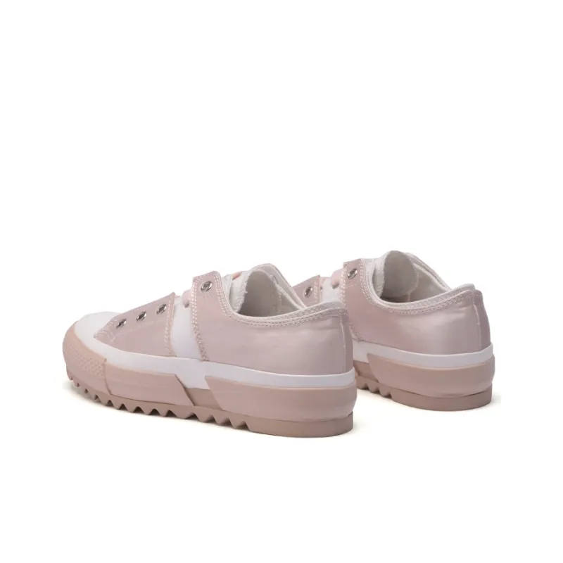 PACO GIL Skateboard Shoes Women's Low-Top White Pink-3