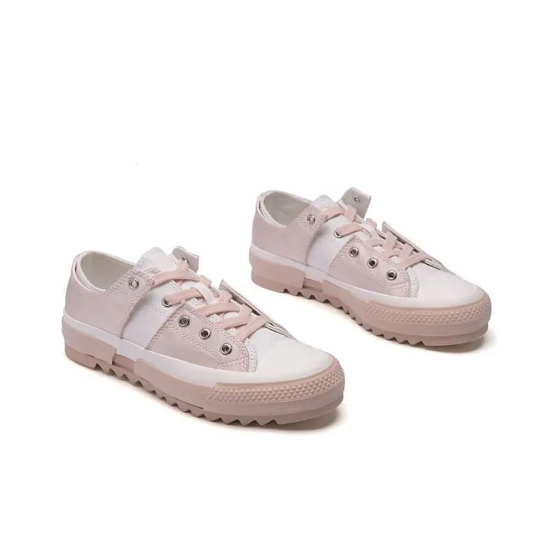 PACO GIL Skateboard Shoes Women's Low-Top White Pink-5