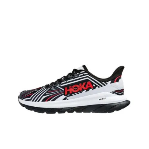 HOKA ONE ONE Mach 4 Running Shoes Women's Low-Top Black/White
