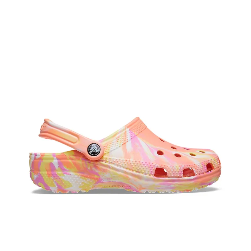 Crocs Classic Clog Marble Beach Sports Unisex Red Multi Color Sandals 'Red'-1