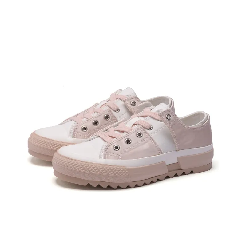 PACO GIL Skateboard Shoes Women's Low-Top White Pink-2