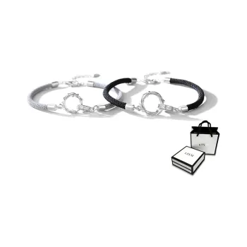 LISM Bracelets Unisex Thorn Double Ring Couple Bracelet