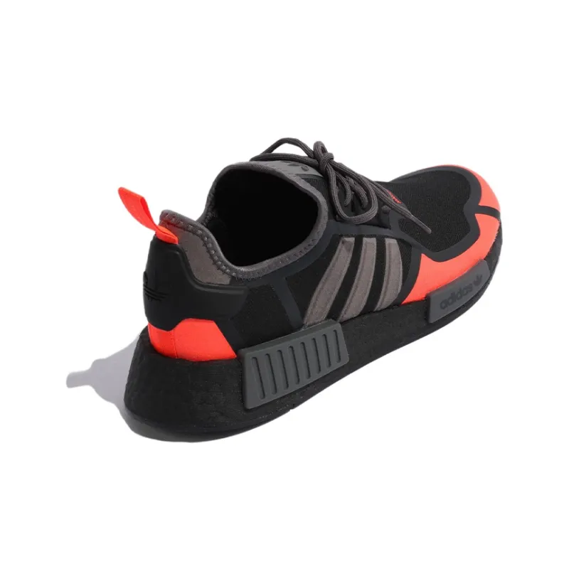 Adidas Originals Nmd R1 Core Black Solar Red Grey-3