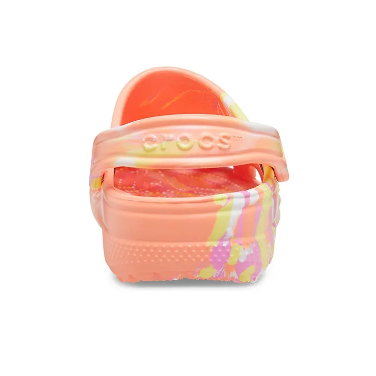 Crocs Classic Clog Marble Beach Sports Unisex Red Multi Color Sandals 'Red'-4
