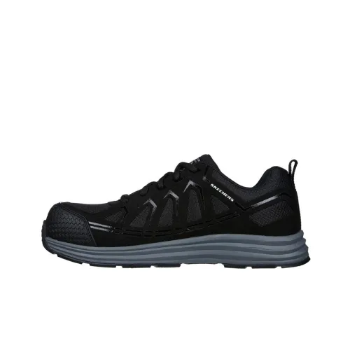 Skechers Work Casual Shoes Men Low-Top Black