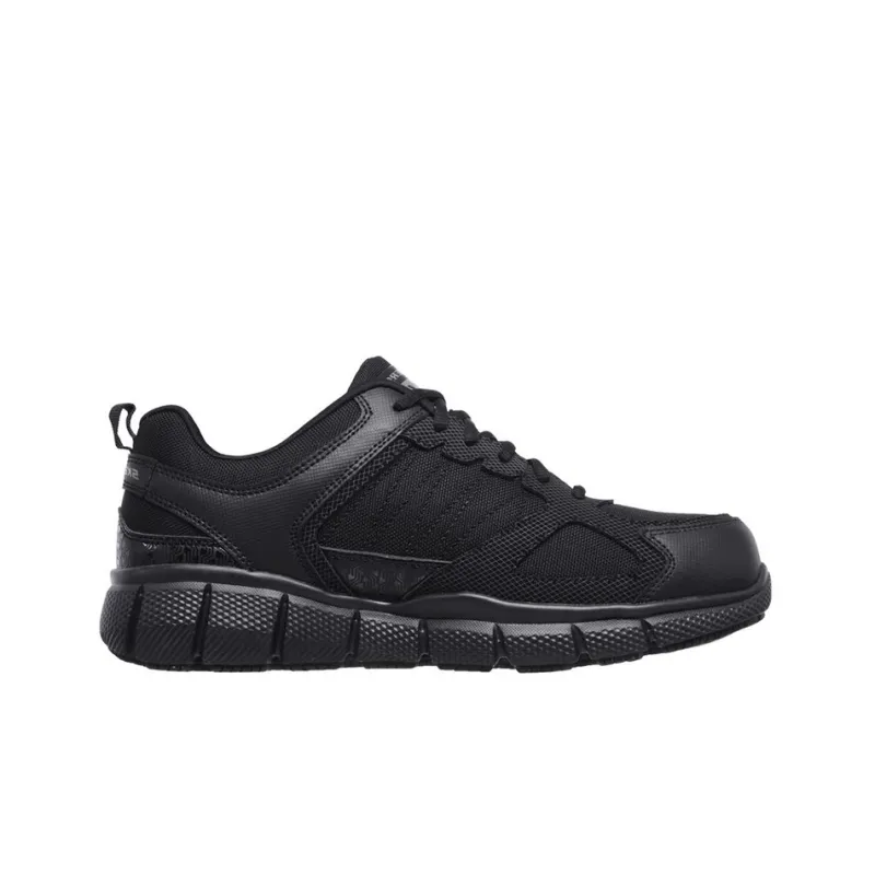 Skechers Work Relaxed Fit Cushioned Anti-Slip Wear-Resistant Breathable Lightweight Low-Top Casual Shoes Men's Black-1