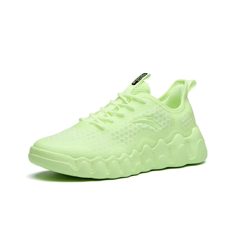 Anta Outdoor Collection Cushioning Anti Slip Wear Resistant Breathability Low Top Casual Shoes Men's Green-2