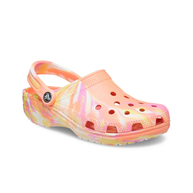 Crocs Classic Clog Marble Beach Sports Unisex Red Multi Color Sandals 'Red'-2