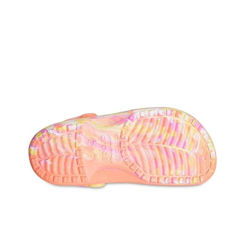 Crocs Classic Clog Marble Beach Sports Unisex Red Multi Color Sandals 'Red'-5