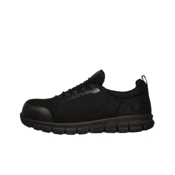 Skechers Synergy Cushioned Anti-Slip Wear-Resistant Breathable Lightweight Low-Top Casual Shoes Black