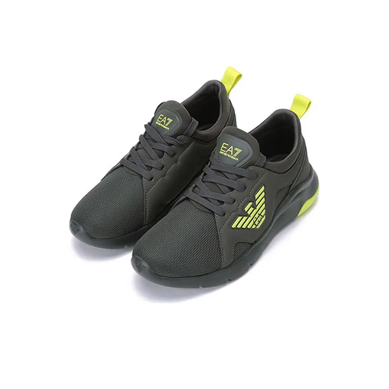 EMPORIO ARMANI EA7 Breathable Low Top Casual Athletic Shoes Unisex Dark Green-2