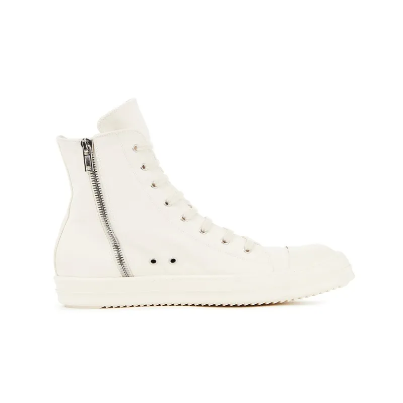 Rick Owens DRKSHDW Canvas Shoes Men High Top White-1
