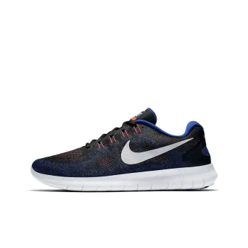 Nike Cushioning Breathable Wear-Resistant Slip-Resistant Low-Top Running Shoes Men's Black Blue 2017 Edition