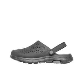 Skechers Go Walk 5 Rubber Sole Odor Resistant Slip Resistant Wrap toe Slippers Men's Black