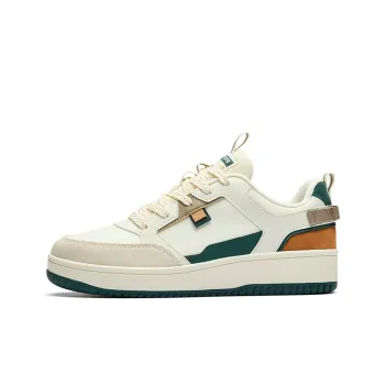 Anta Life Collection Anti Slip Wear Resistant Low Top Skateboard Shoes White Green