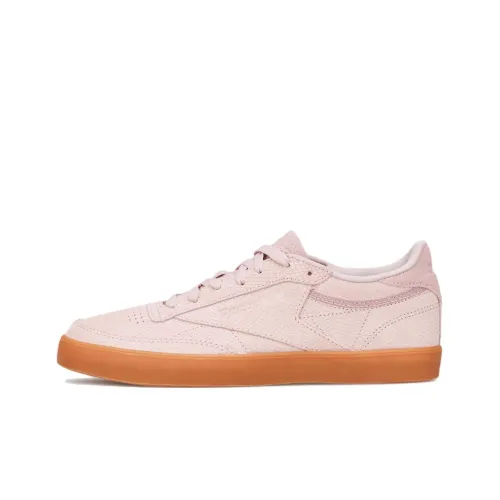 Reebok Club C Skateboard Shoes Women's Low-Top Light Pink