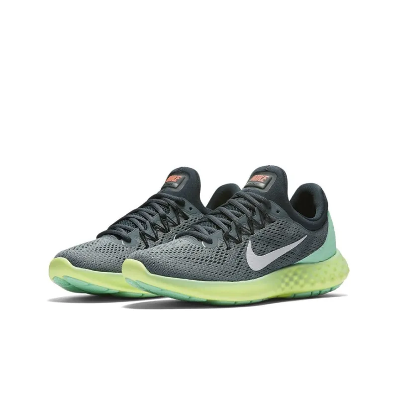 Nike Lunar Skyelu Cushioning Anti Slip And Wear Resistant Low Top Running Shoes Men's Gray Green-1