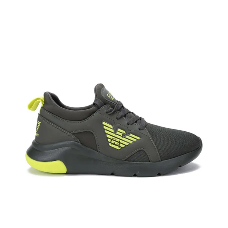 EMPORIO ARMANI EA7 Breathable Low Top Casual Athletic Shoes Unisex Dark Green-1
