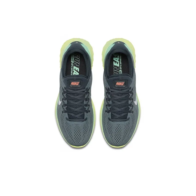 Nike Lunar Skyelu Cushioning Anti Slip And Wear Resistant Low Top Running Shoes Men's Gray Green-2